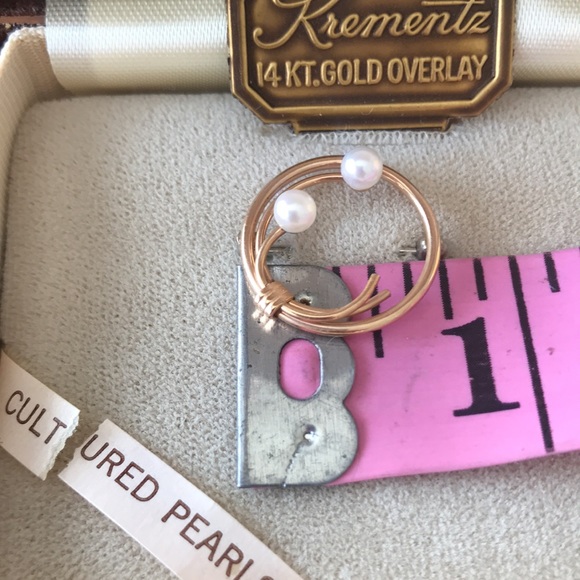 KREMENTZ 14KT.GOLD OVERLAY PIN VTG - Picture 10 of 12